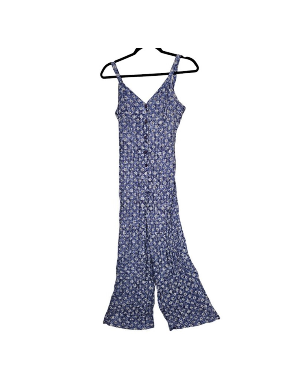 Vtg The Limited Small Blue Ditsy Floral Jumpsuit Boho Western Festival Cottage